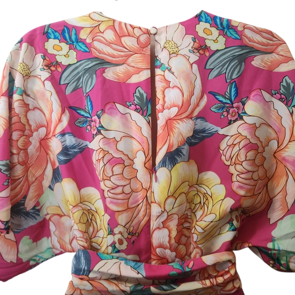 FARM RIO 'Eulalie' Floral Print Wide Leg Jumpsuit - Size XS - Picture 9 of 16